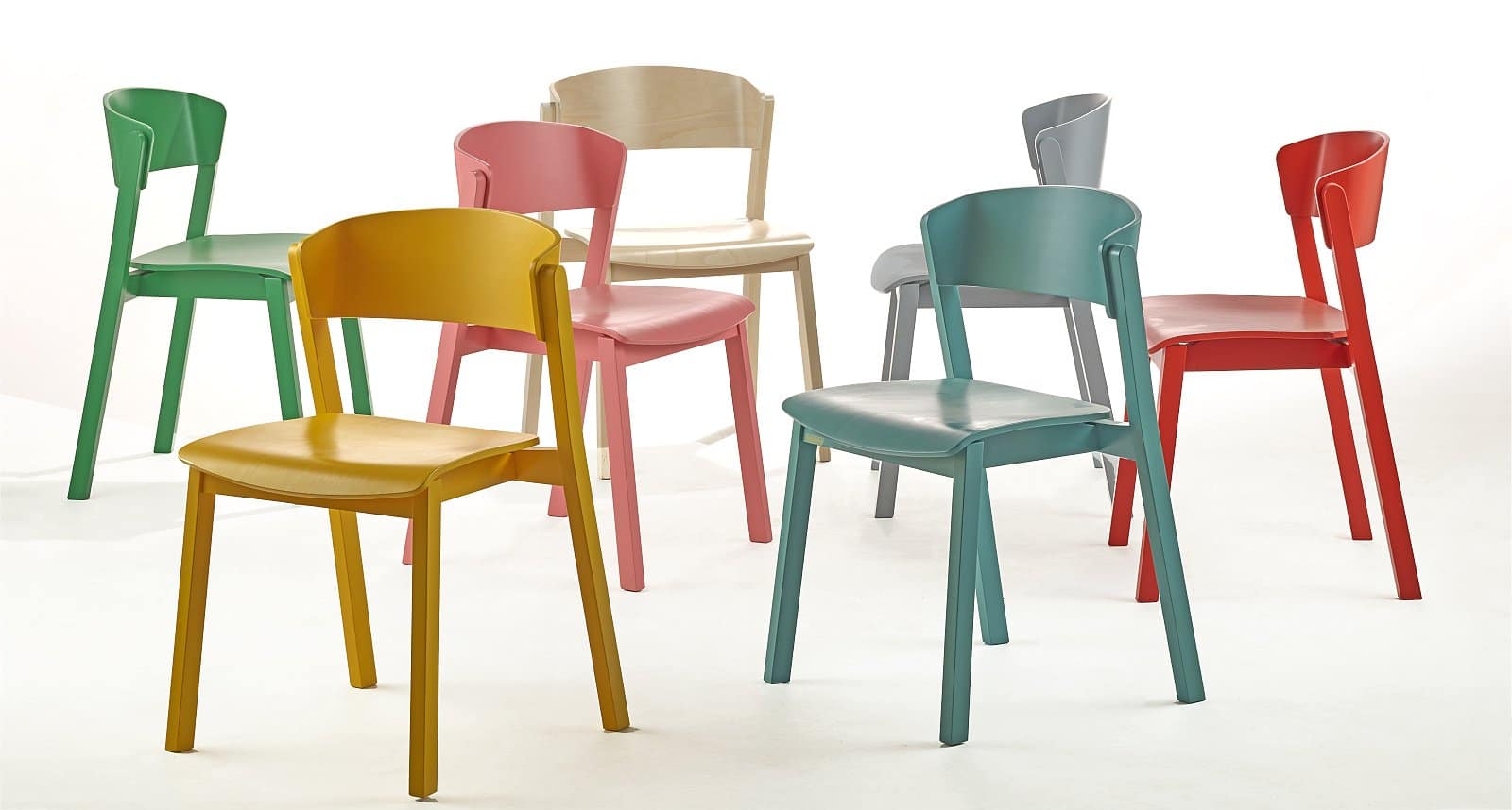 Nowoczesne krzesło do kuchni CAVA w kolorach RAL