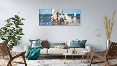Zegary na płótnie z końmi - konie na obrazach Canvas 10