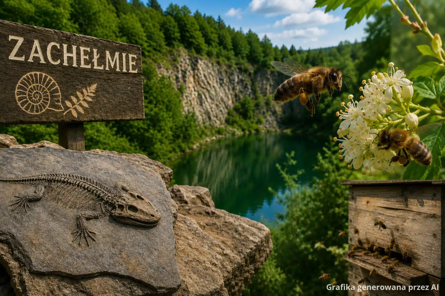 Zachełmie, tetrapod i pszczoły – opowieść o pradawnym świecie ziemi świętokrzyskiej 1